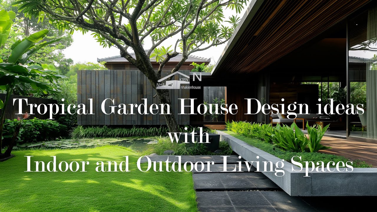 Modern Tropical Garden Elegance: Innovating Indoor Outdoor Home Designs #tropicalhouse