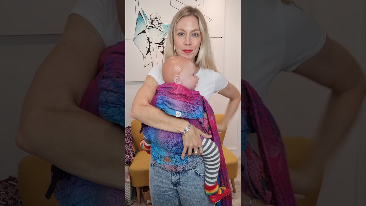 Easy Way to Back Carry your Baby or Toddler in a Half Buckle or Meh Dai Carrier (Lenny Lamb Hybrid)