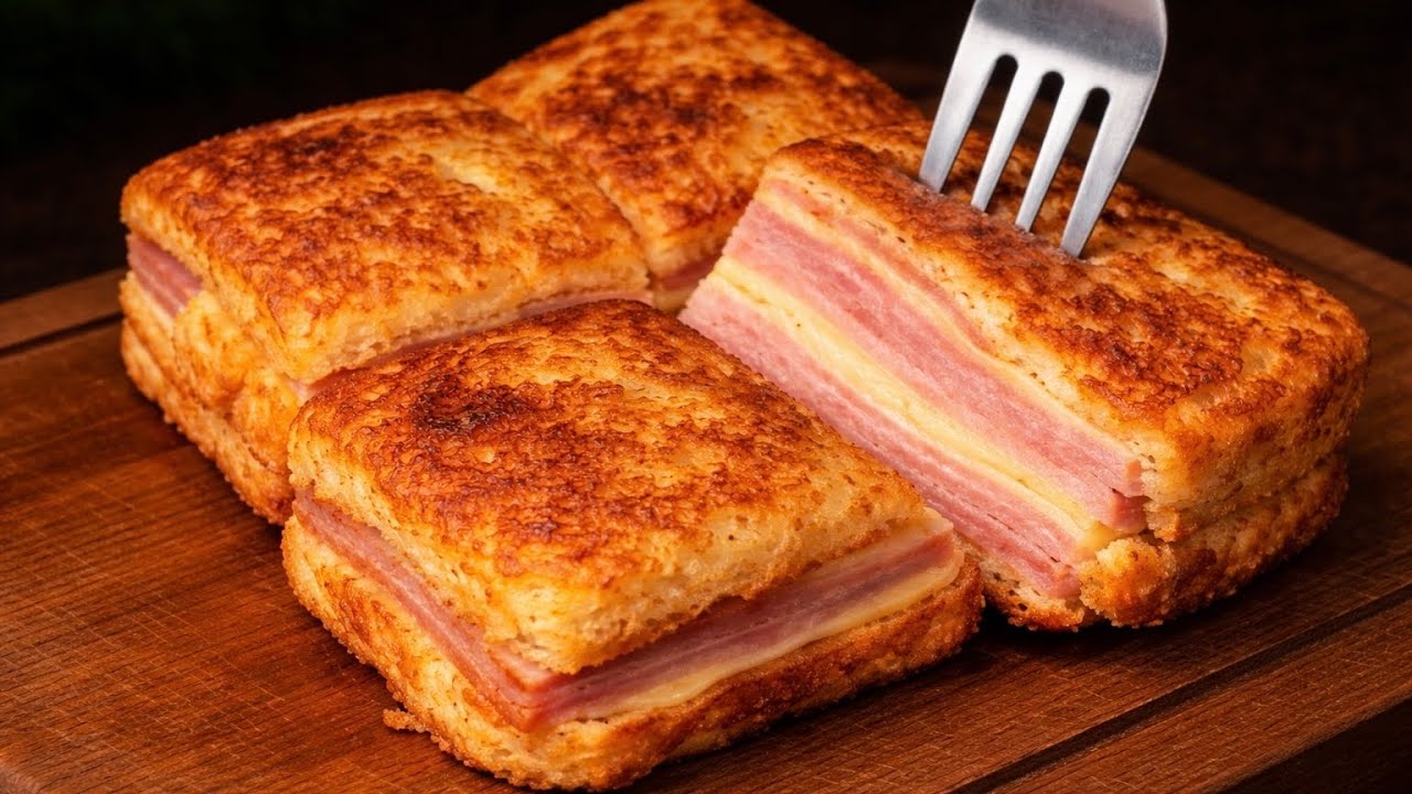 Эти французские тосты с ветчиной и сыром сводят меня с ума — такой вкусный завтрак!