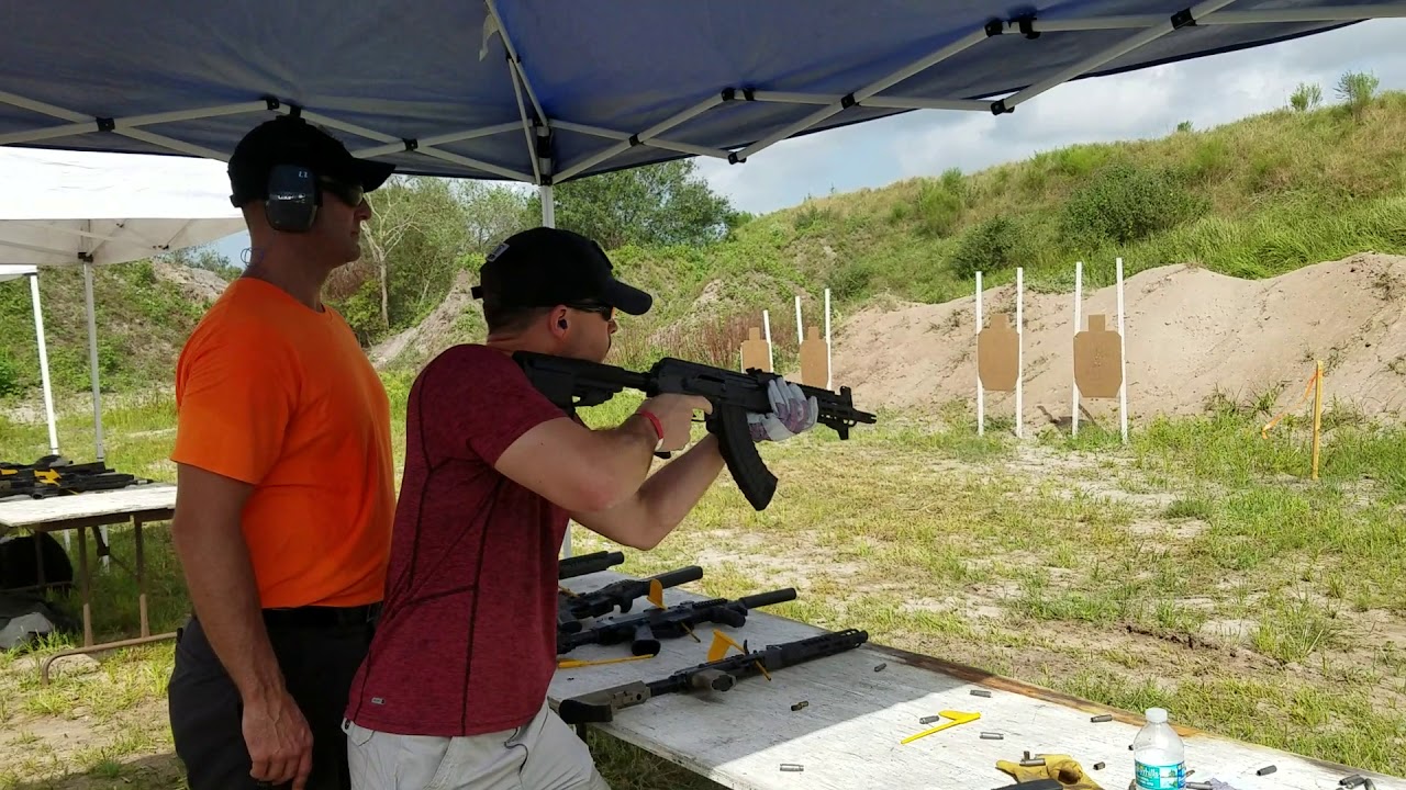 Full Auto AK47 SBR and Machine gun smile!