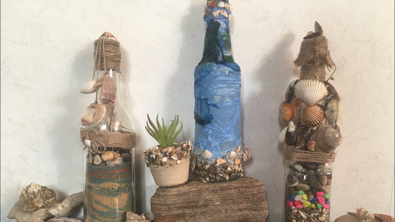 اليكم سر ديكور القارورات الزجاجية🍾| the secret of the beautiful decoration with bottles