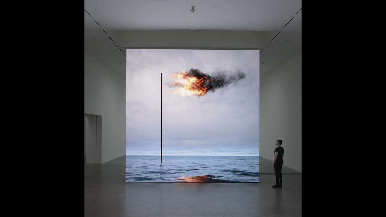 John Gerrard's Flare (Oceania) Simulation at Pace Gallery on BP2V2 LED Display