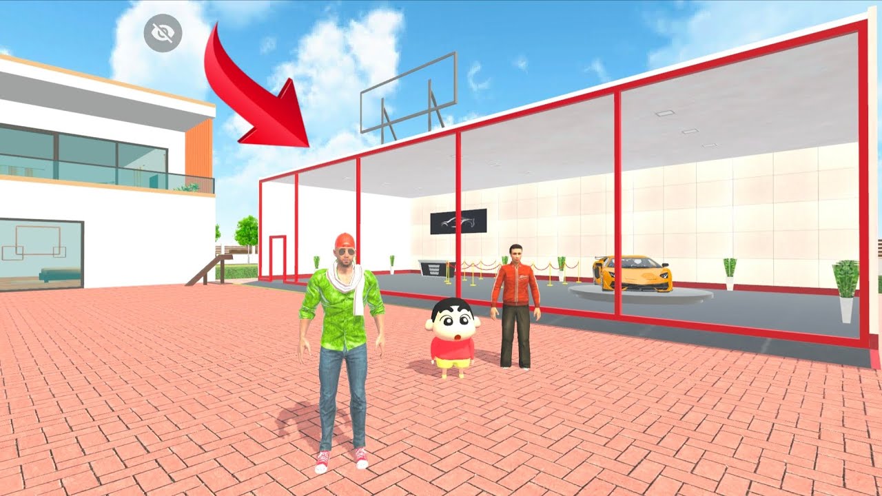 Shinchan Open same to same city car showroom in Franklin house 😱 indian theft auto simulator🎮🔥