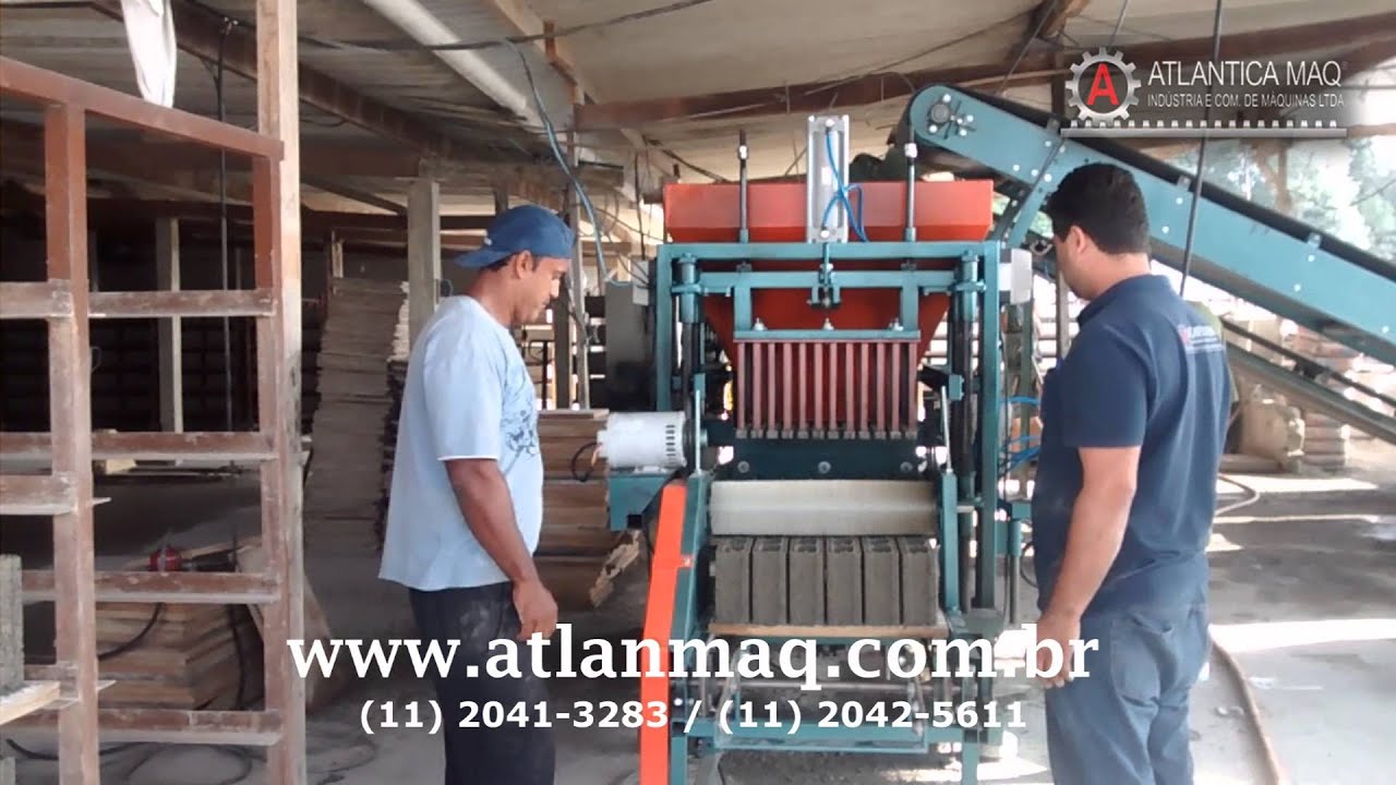 Máquina de fazer Blocos Pneumática, Modelo ATLANTICA MAQ. ATL 643