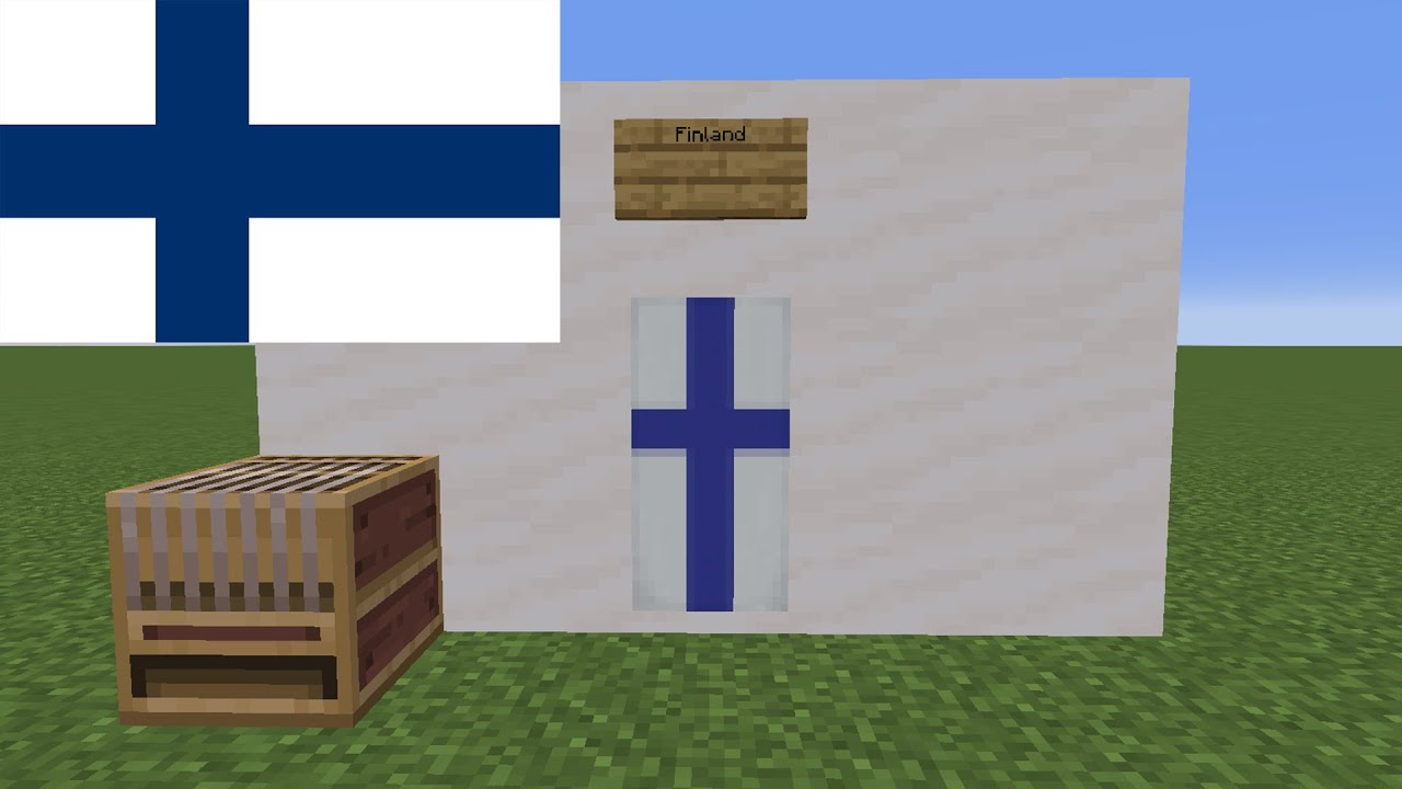How to Make Finland's Flag in Minecraft