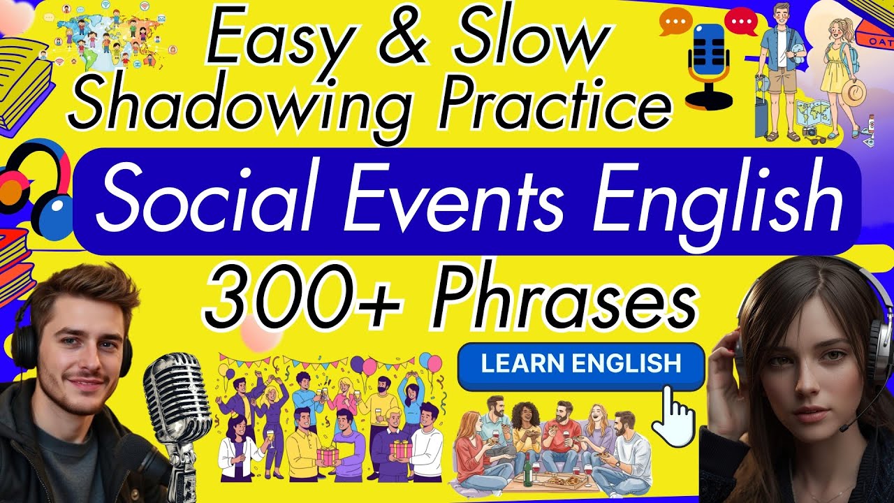 Confident English for Social Events: Mingling & Small Talk | Shadowing English Speaking Practice