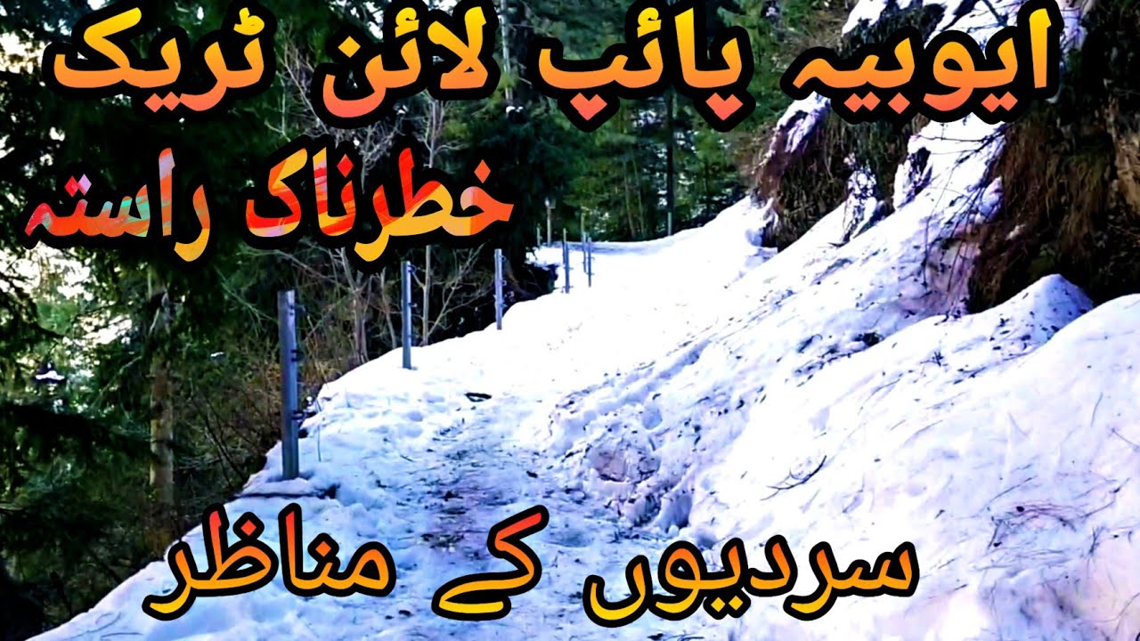 Ayubia Pipeline track in winter   