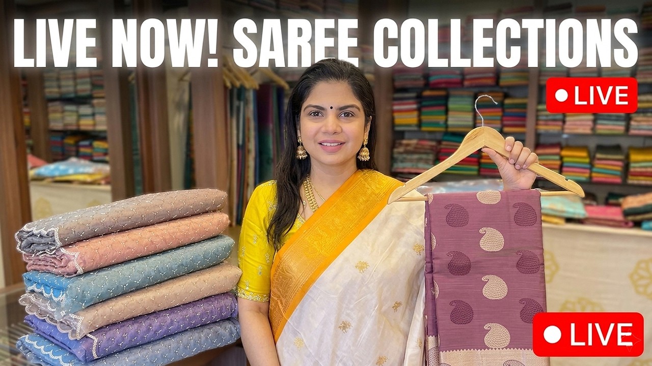 🔴Live Now |  Saree Collections | Temple the Designer Studio