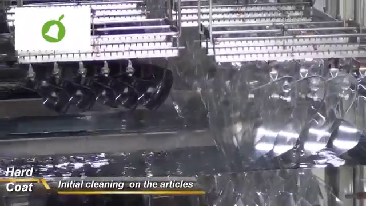 Hard coating (anti-scratch) process machinery for helmet visor, goggles, safety glasses, face shield