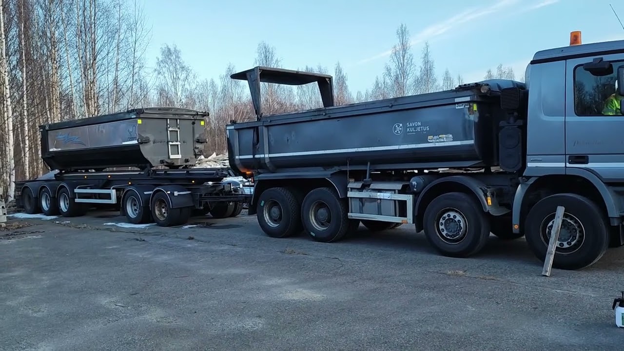 Transfer Dump Truck Wakes Up After Winter