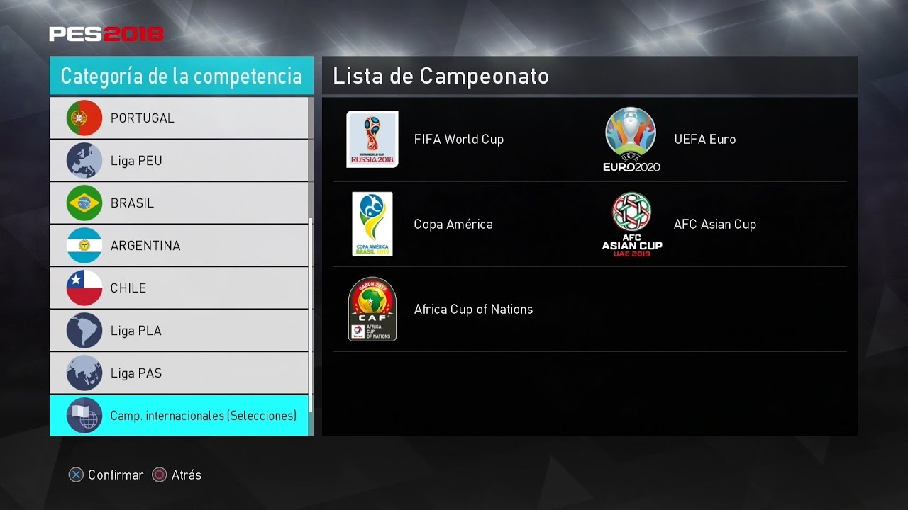 PES 2018 PS4 Option File 100% todas las Copas, Ligas y Bayern Munich