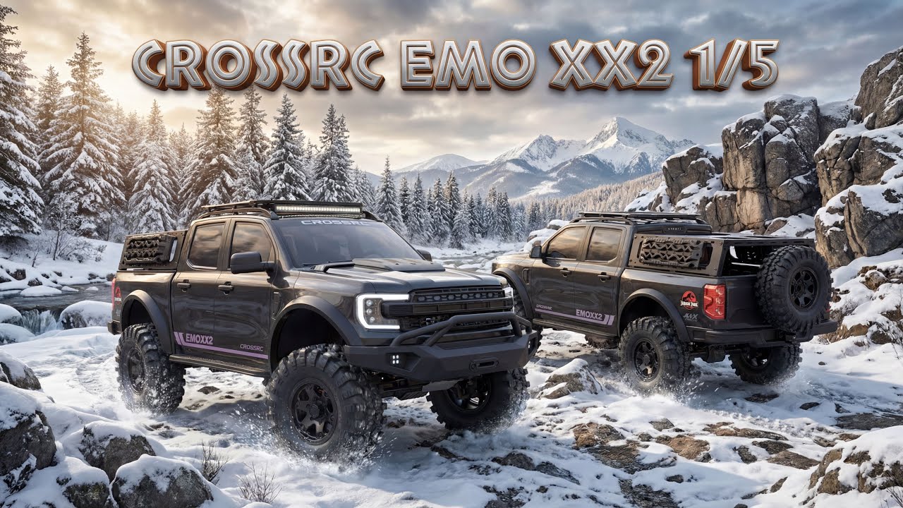 Crossrc EMO XX2 1/5 + ESS ONE PLUS в глубоком мокром снегу: тест проходимости, звук мотора и турбины
