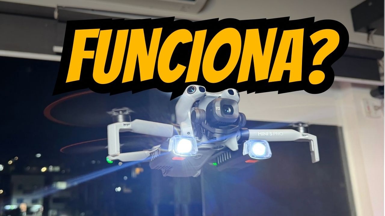 DJI Mini 5 Pro com LED de Navegação – Teste Completo à Noite