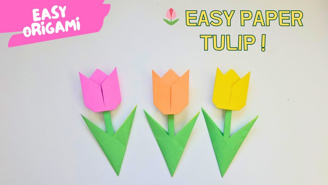 Easy Paper Tulip Origami for Mother’s Day | Cute DIY Gift Idea  🌷