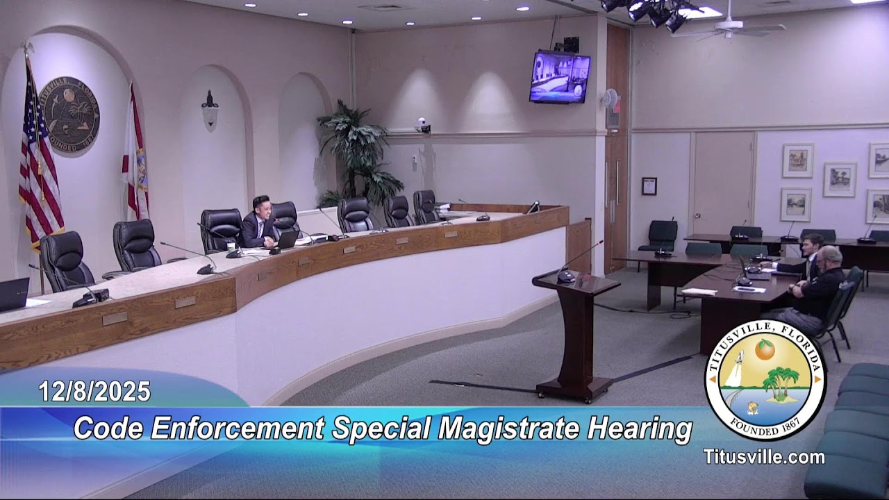 Code Enforcement Special Magistrate Hearing — 3/9/2026 - 1:00 p.m.