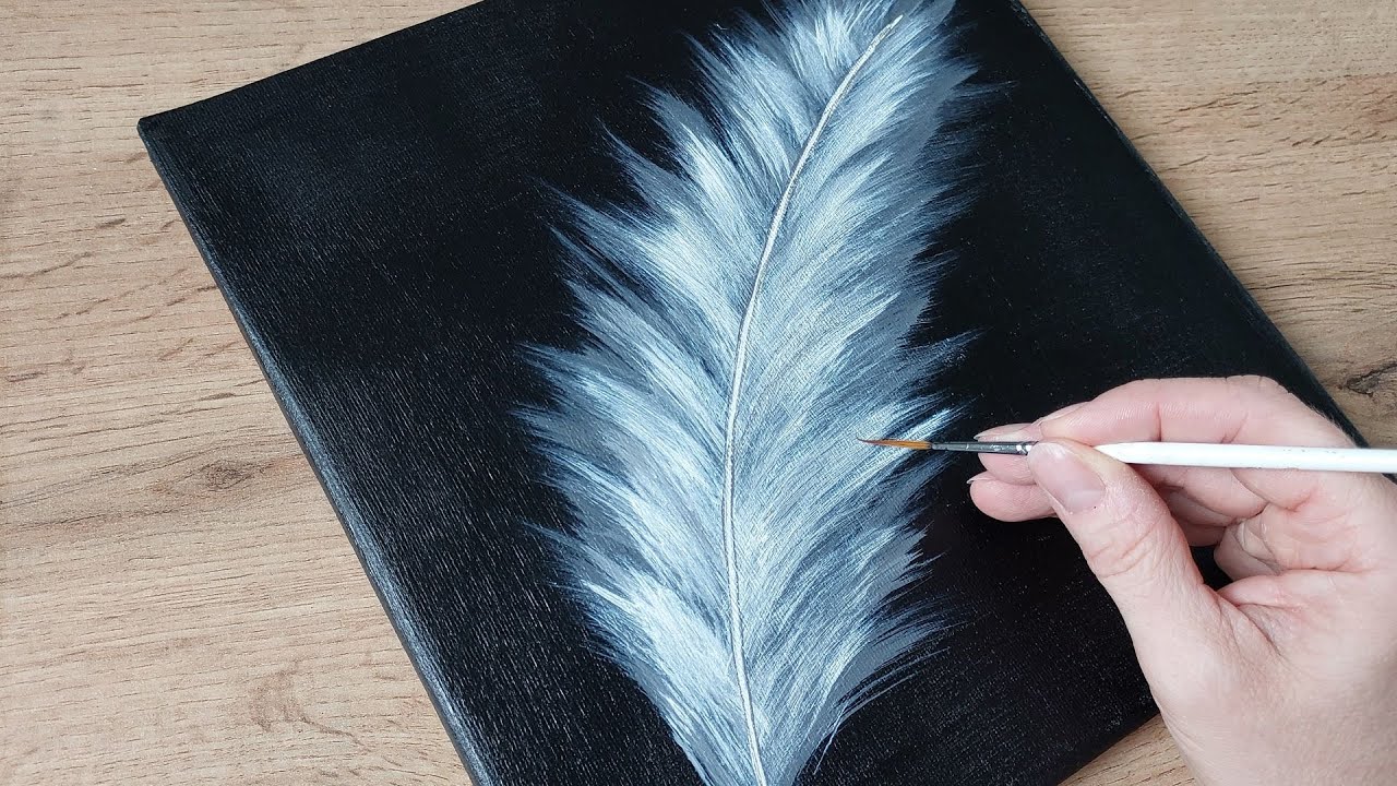 Feather drawing | Feather painting with Toothbrush | How to paint feather | DeOli art