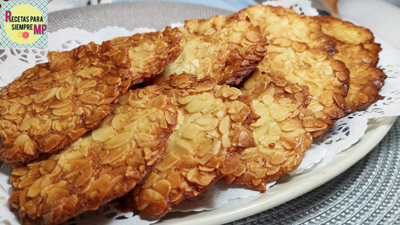 Dulce de Almendras Crujiente. TEJAS del Puerto de Santa María (Solo 5 Ingredientes)