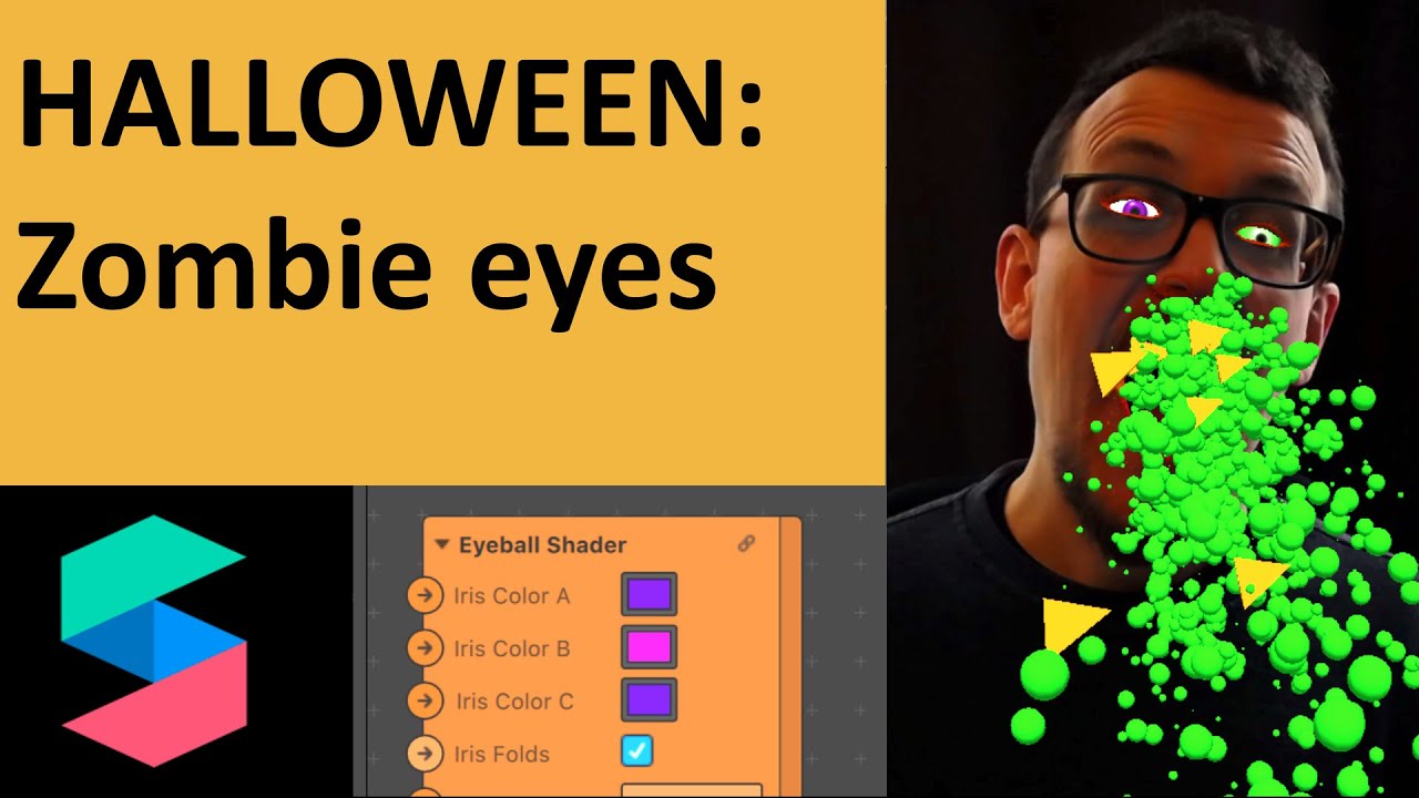 Spark AR Tutorial -  Zombie eyes aka Eyeball Shader or Texture  #bestbannersever