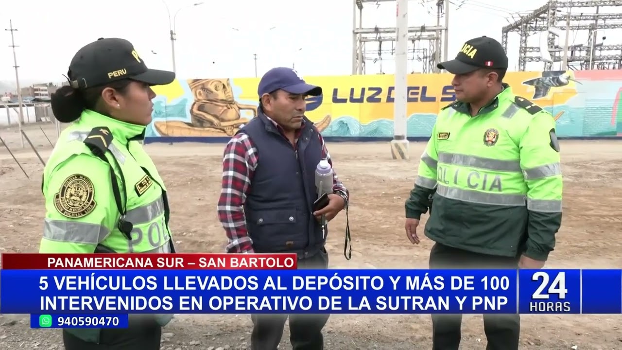 San Bartolo: 5 vehículos colectivos fueron llevados al depósito en operativo contra la informalidad