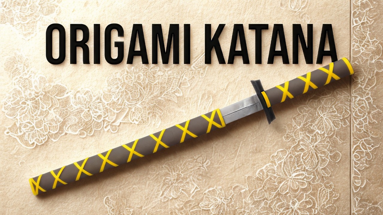 Simple Paper Sword Origami - Easy Folding Instructions