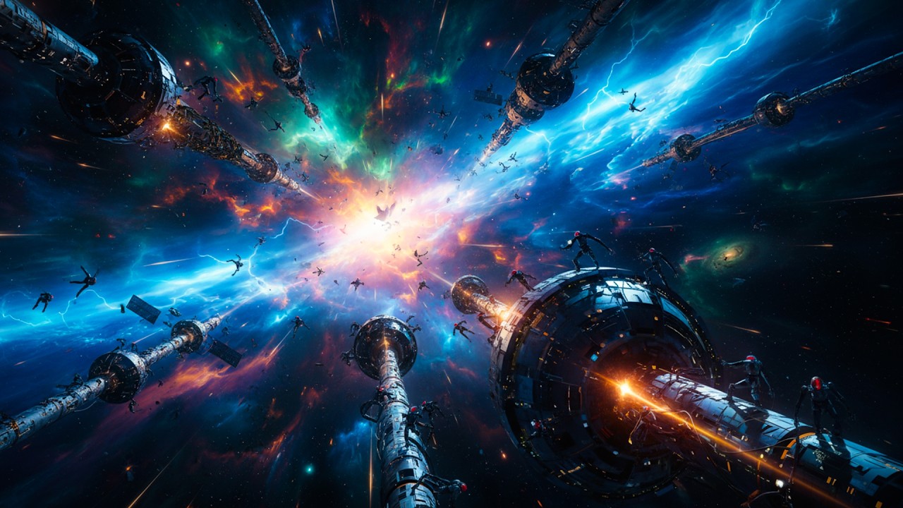 Fragments of a Cosmic War — Dark Psychedelic Space Ambient | Alien Ships & Broken Stars | 4K