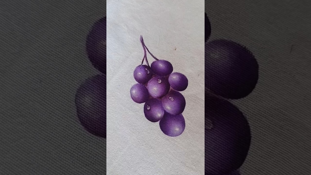 como pintar uva passo a passo.. pintura em tecido #art #pinturatiza #art  #dicas #dicavaliosa #dicas