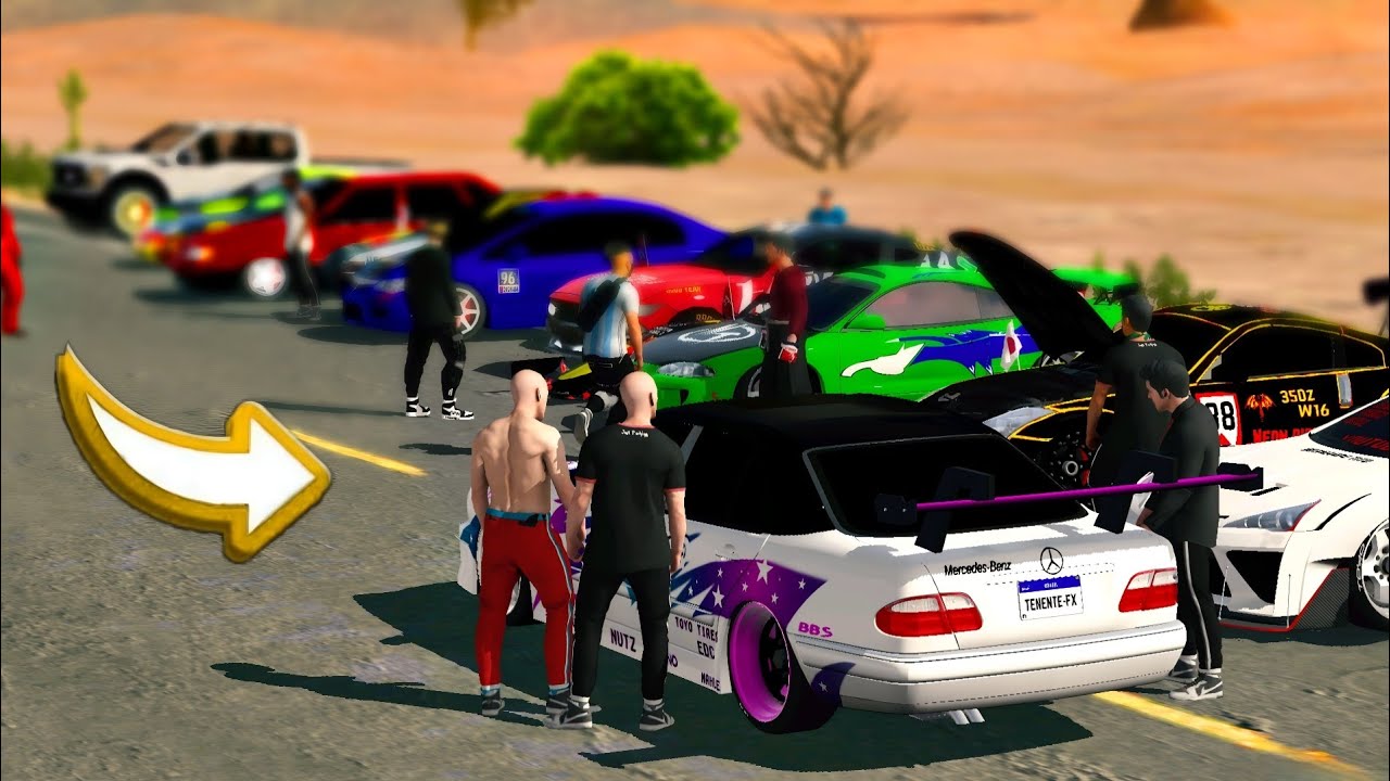 FUI NO ENCONTRO DE CARROS NO DESERTO!! car parking multiplayer