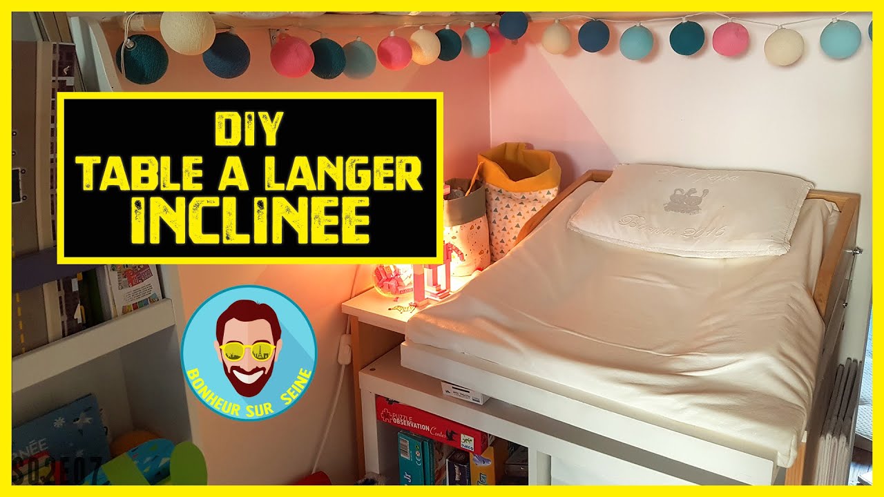 Je fabrique une table à langer INCLINABLE DIY
