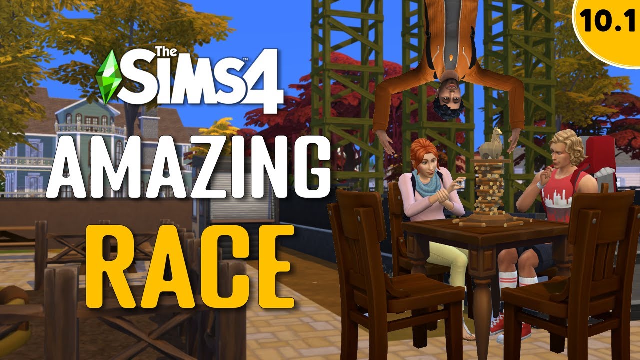 BUNGEE JUMPING AND LLAMA WAKING | Sims Amazing Race FINALE PART1 | The Sims 4