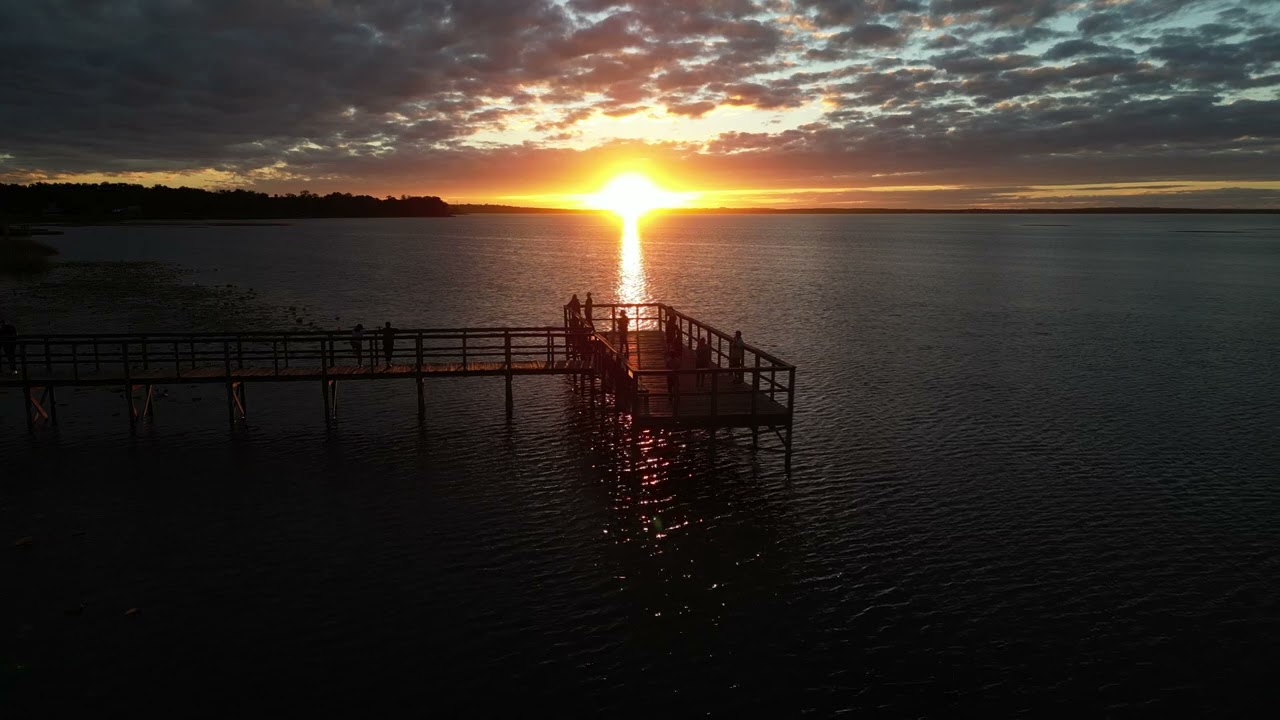Newton Park at Sunset by Drone