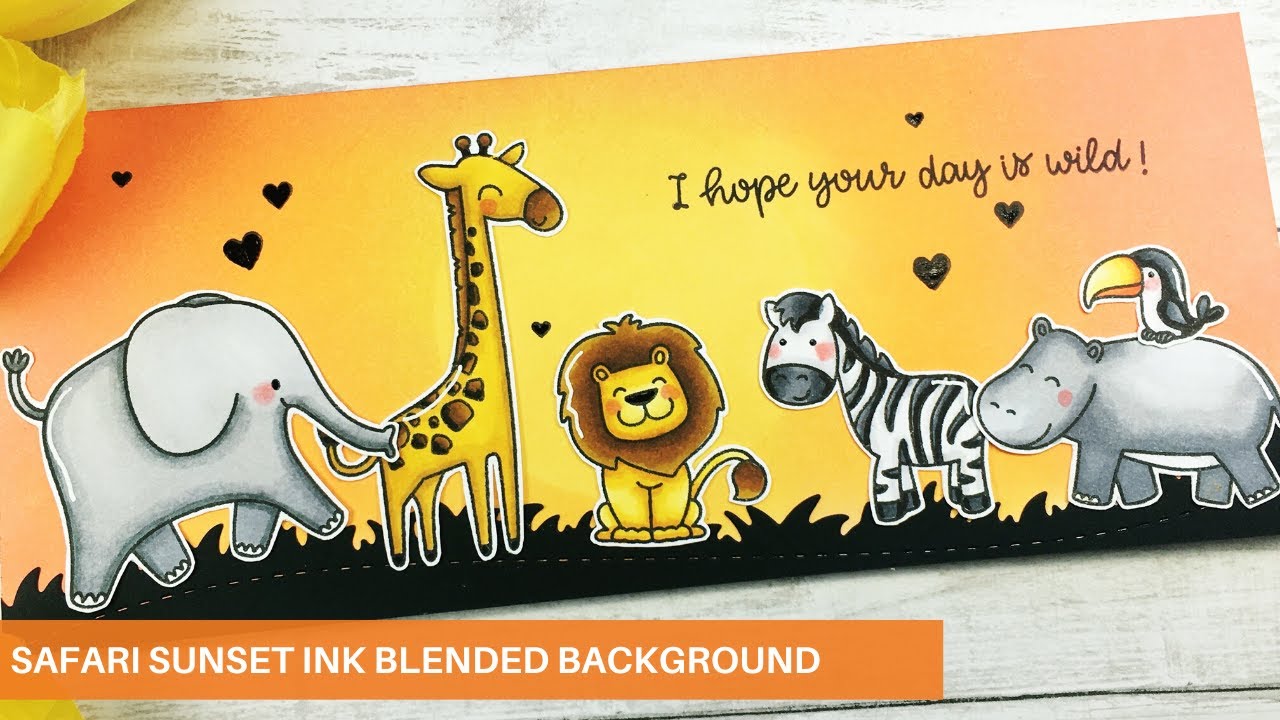 Safari Sunset Ink Blended Background | Ohuhu Brush Tip Alcohol Markers