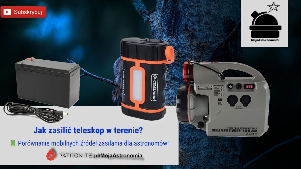Jak zasilić teleskop w terenie? 🔋 Por&oacute;wnanie najlepszych rozwiązań (PowerTank, Power Station, DIY)