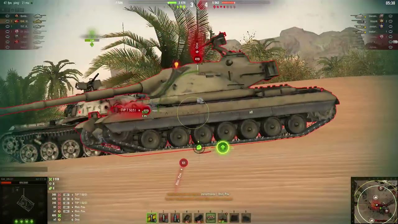WZ-111 5A не плохой бой в НАТИСКЕ