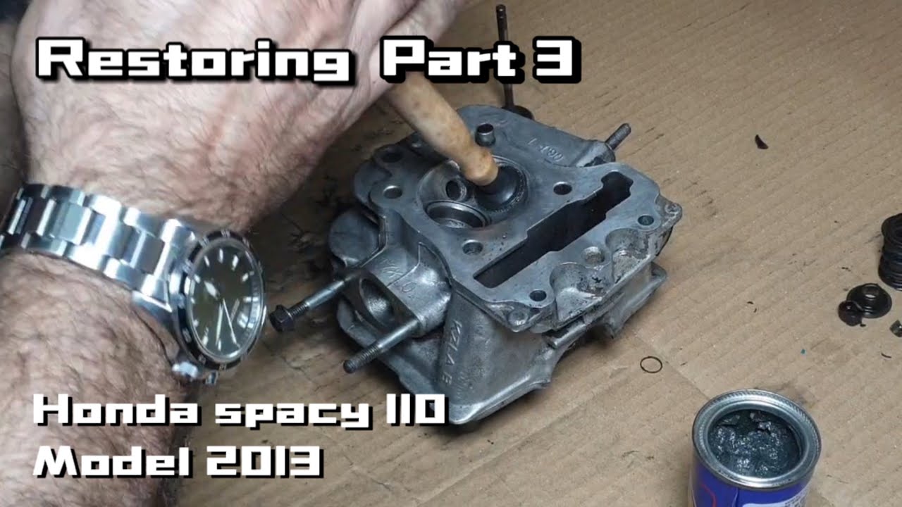 Restoring Honda Spacy 110 Model 2013 PART 3  (Rubber Bearing and Cylinderhead Editing)