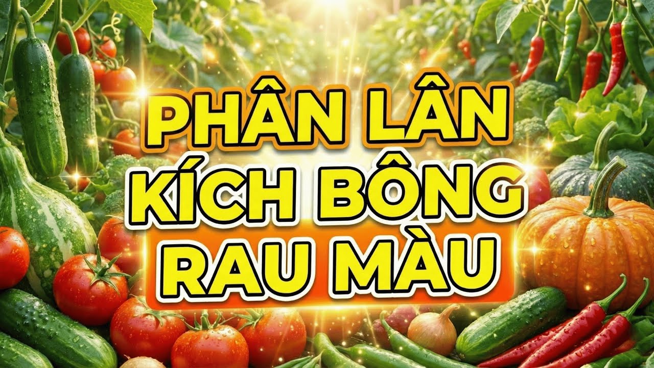 Phân Lân Kích Bông Rau Màu Bí quyết ra hoa sai, đậu quả nhiều cho cà chua, ớt, dưa leo, bí!