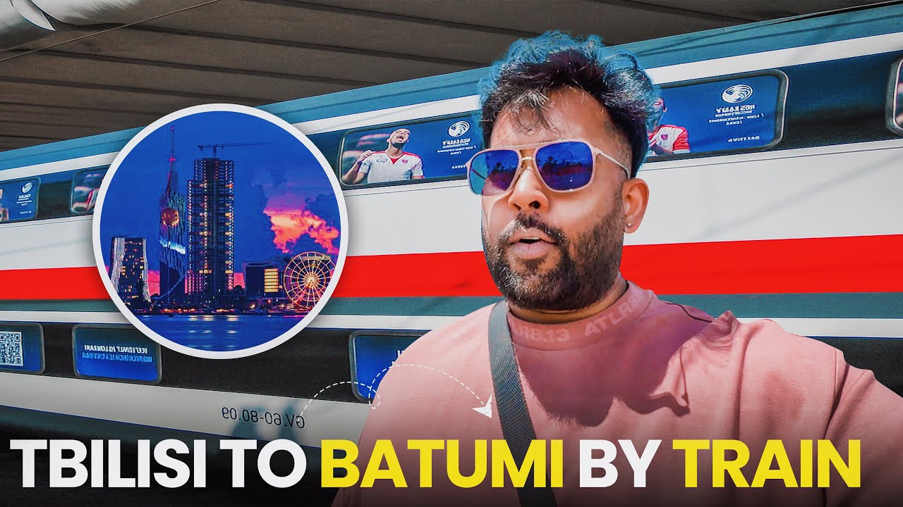 Tbilisi to Batumi by Luxury Train I only in 2500₹ l Black sea of Batumi 🤩