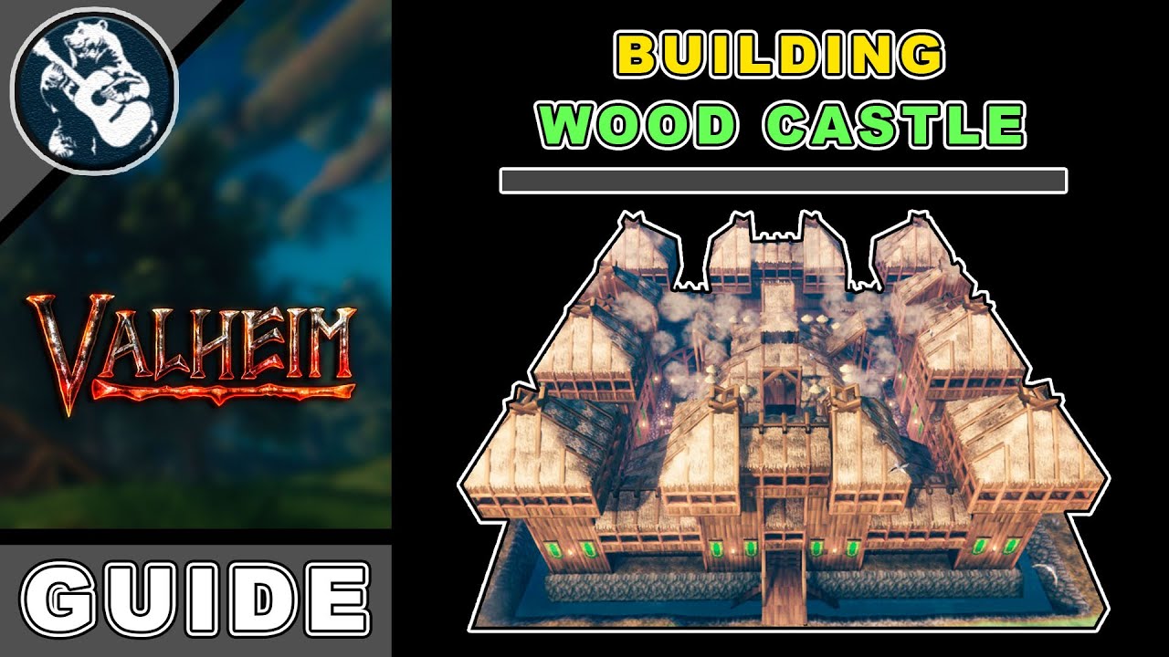 Best Large House Design Tutorial | How to Build a Wood Castle | Valheim Building Base Guide