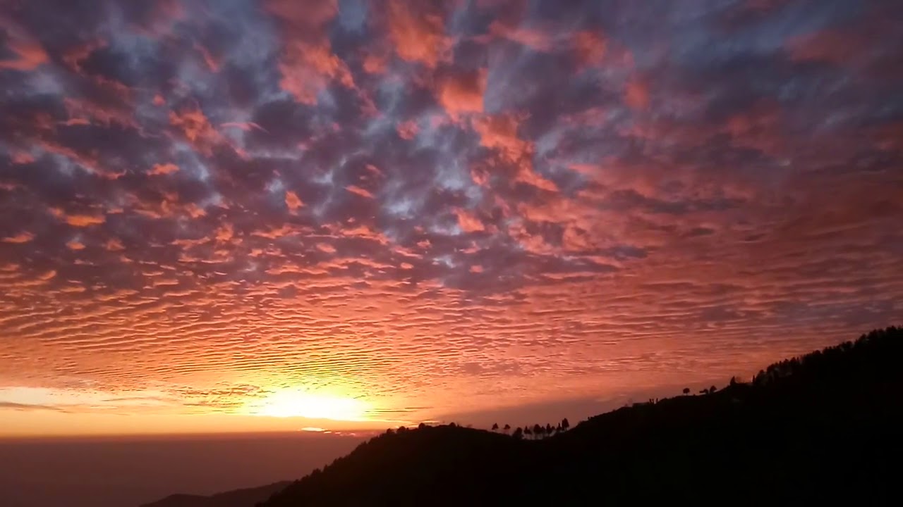 Winter Line with sun set at OXYGEN RESORT CHAKRATA