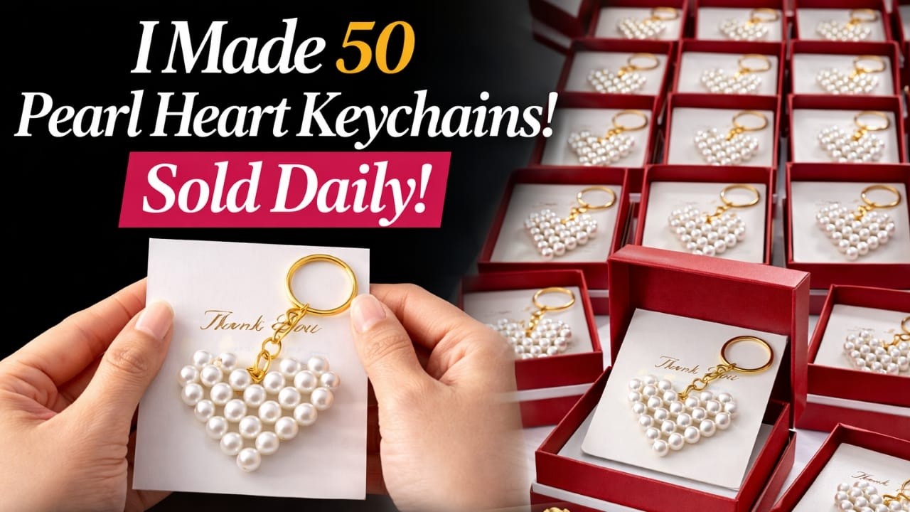 Wedding Favor Business Idea 2026 | DIY Pearl Heart Keychains That Sell Fast