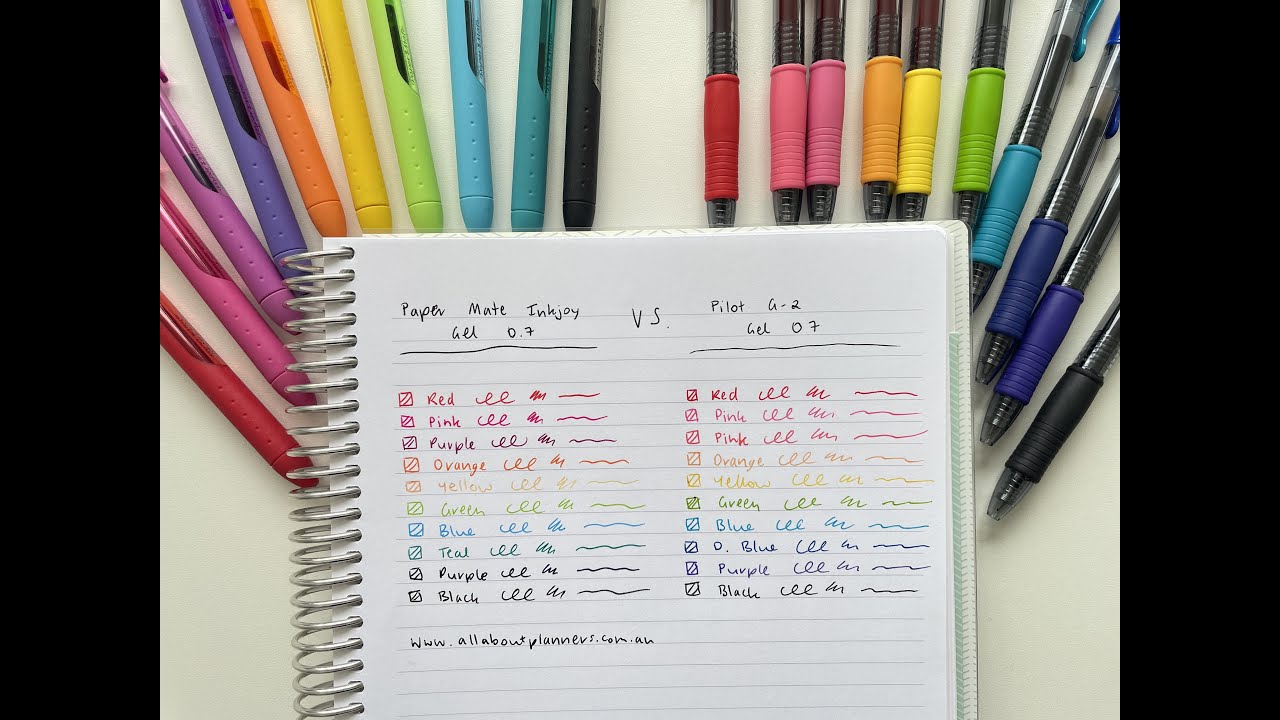 Paper Mate InkJoy Gel и Pilot G2: полное сравнение ручек