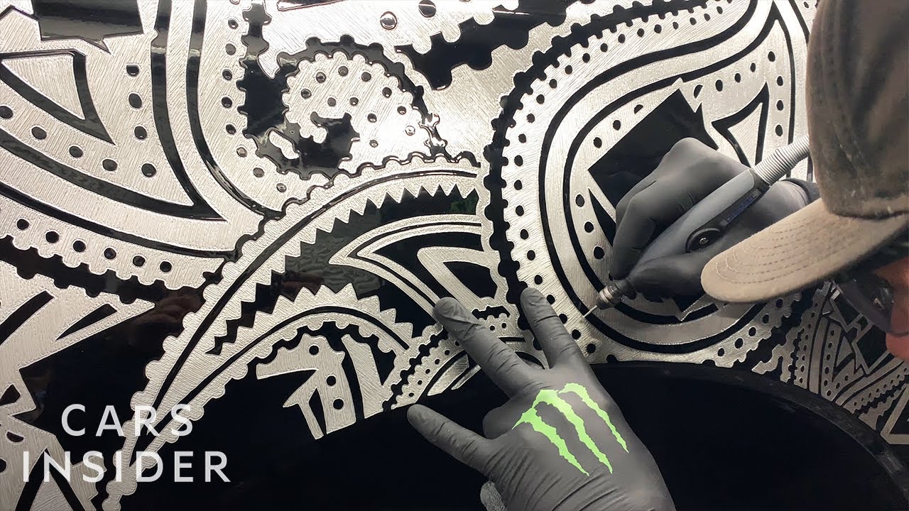 Artist Engraves Intricate Designs On Cars