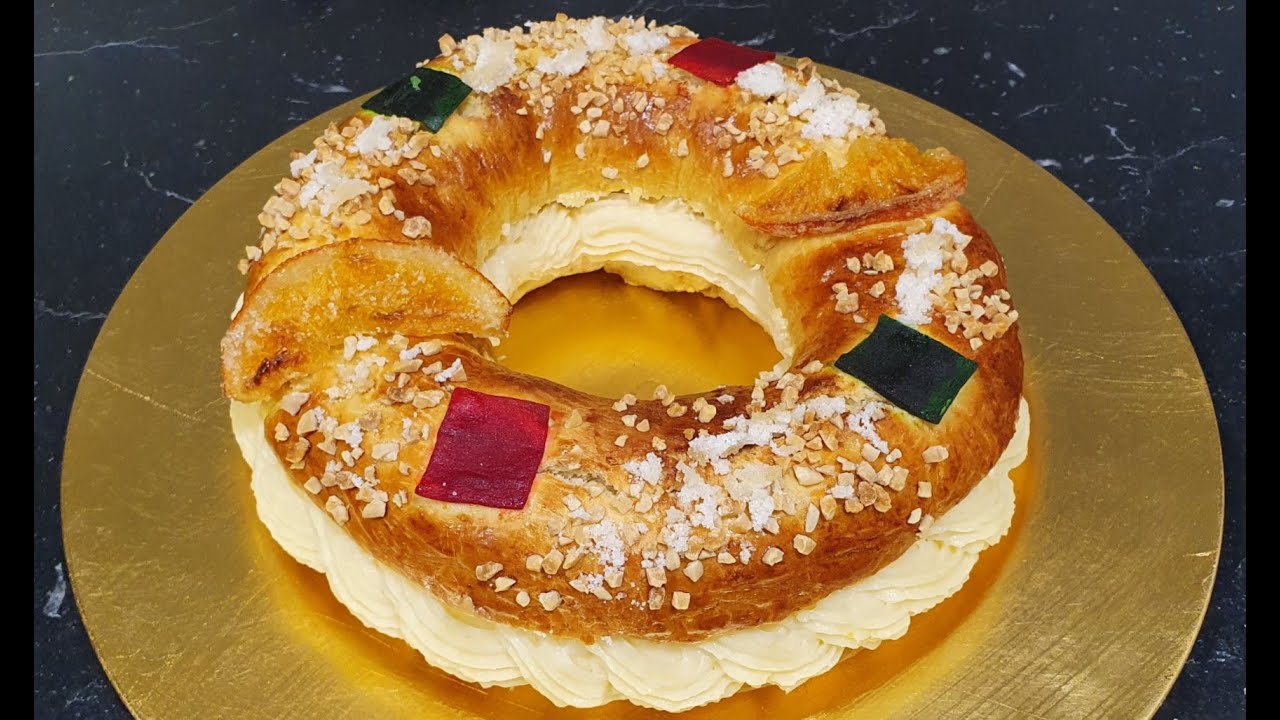 👑ROSCÓN DE REYES RELLENO DE CREMA PASTELERA👑 UNA AUTENTICA DELICIA