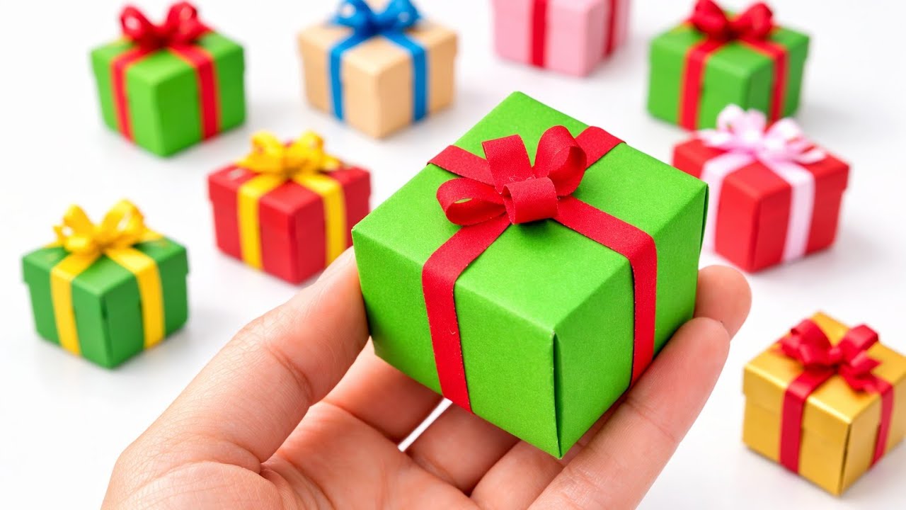 Cute Tiny Gift Box 🎁 | Easy Paper Craft Without Glue