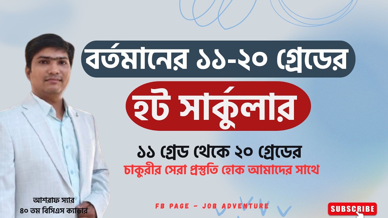 বর্তমান সময়ে ১১-২০ গ্রেডের যে পদ গুলোতে আবেদন না করা হবে বড় ভুল।