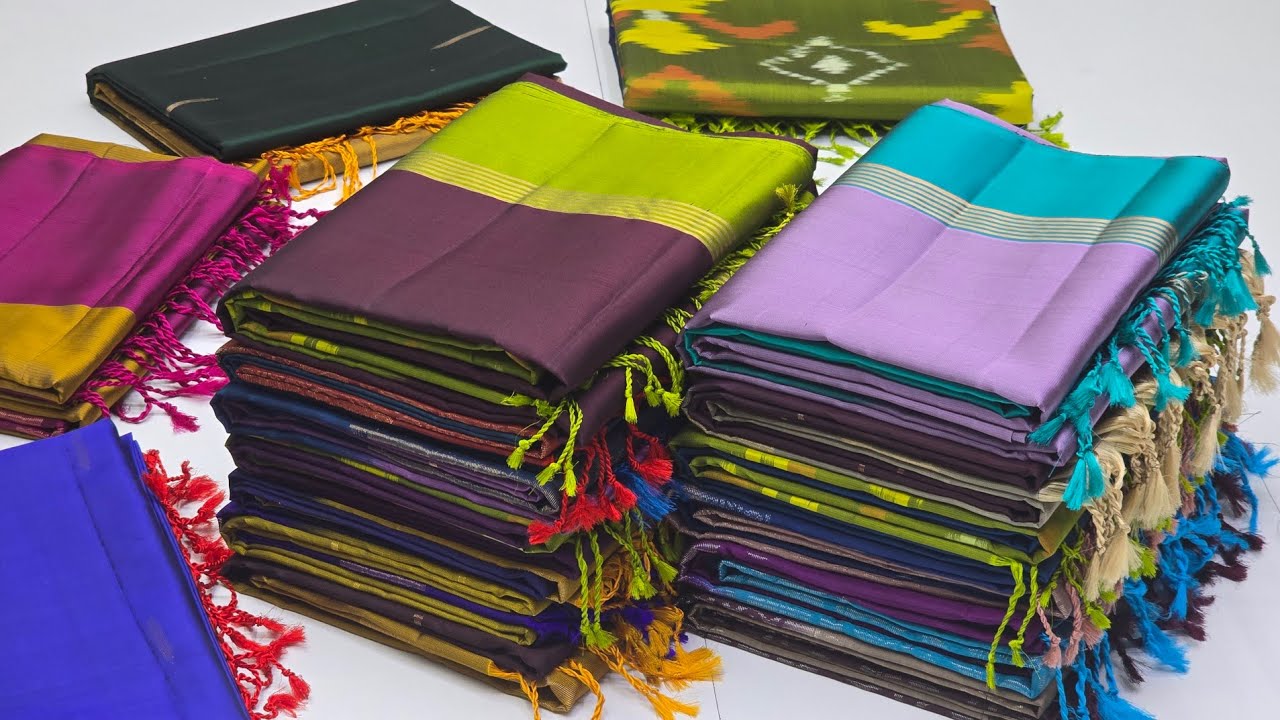 Discount Sale || Plain Pure Silk Sarees || Ikkat Pallu Sarees || Pochampalli || Sirumugai Silk Saree
