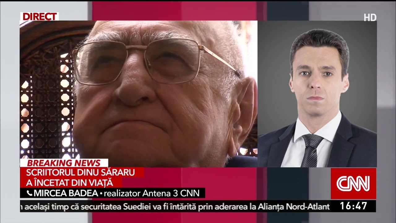 A murit scriitorul și omul de teatru Dinu Săraru. S-a stins din viață la 92 de ani
