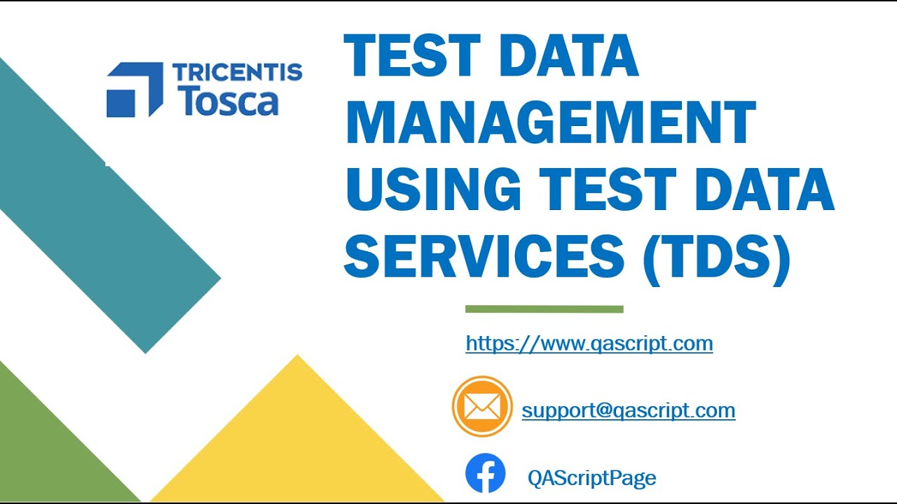 Tosca Tutorial | Lesson 154 - Test Data Management with Tosca | Test Data Services | TDS Modules |