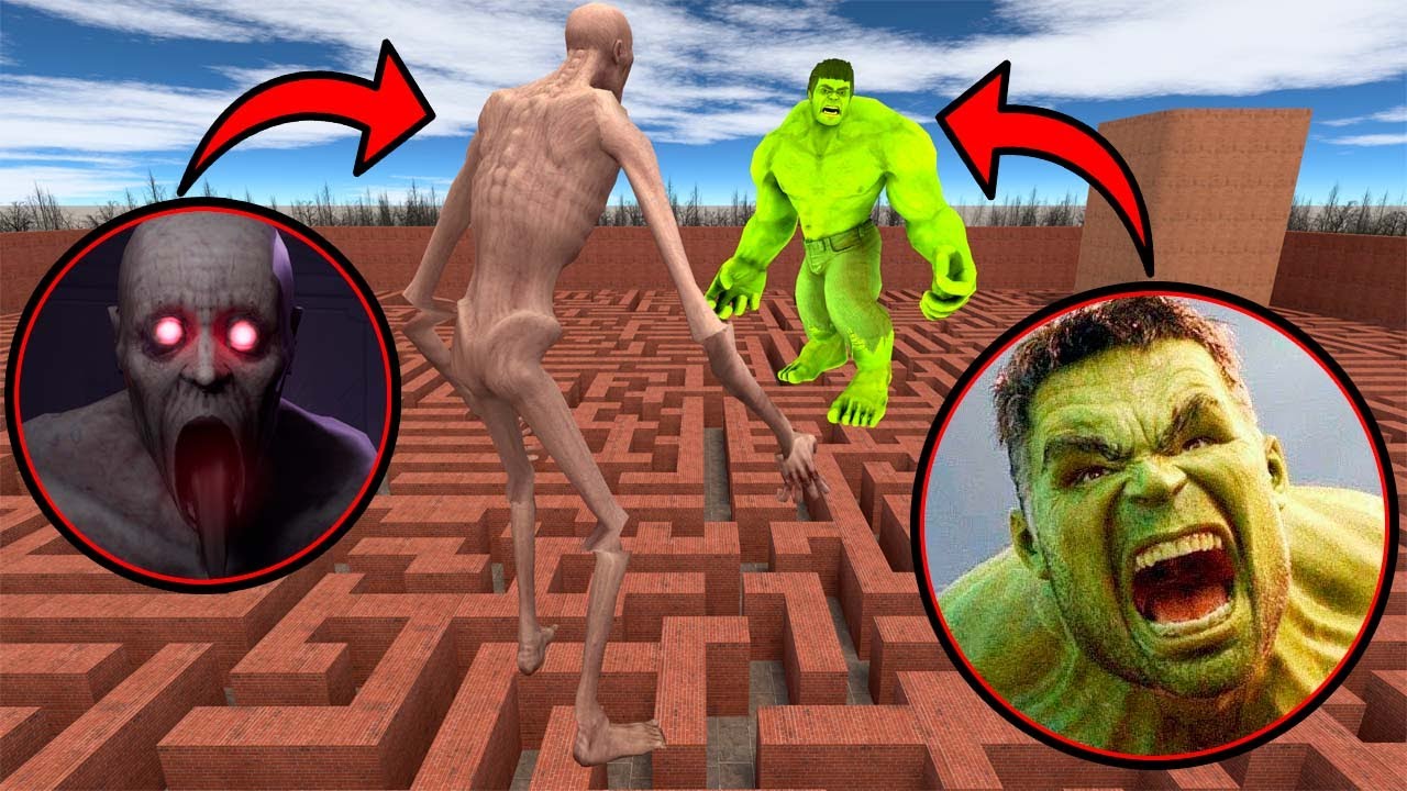 SCP-096 VS HULK In MAZE? In Garry's Mod