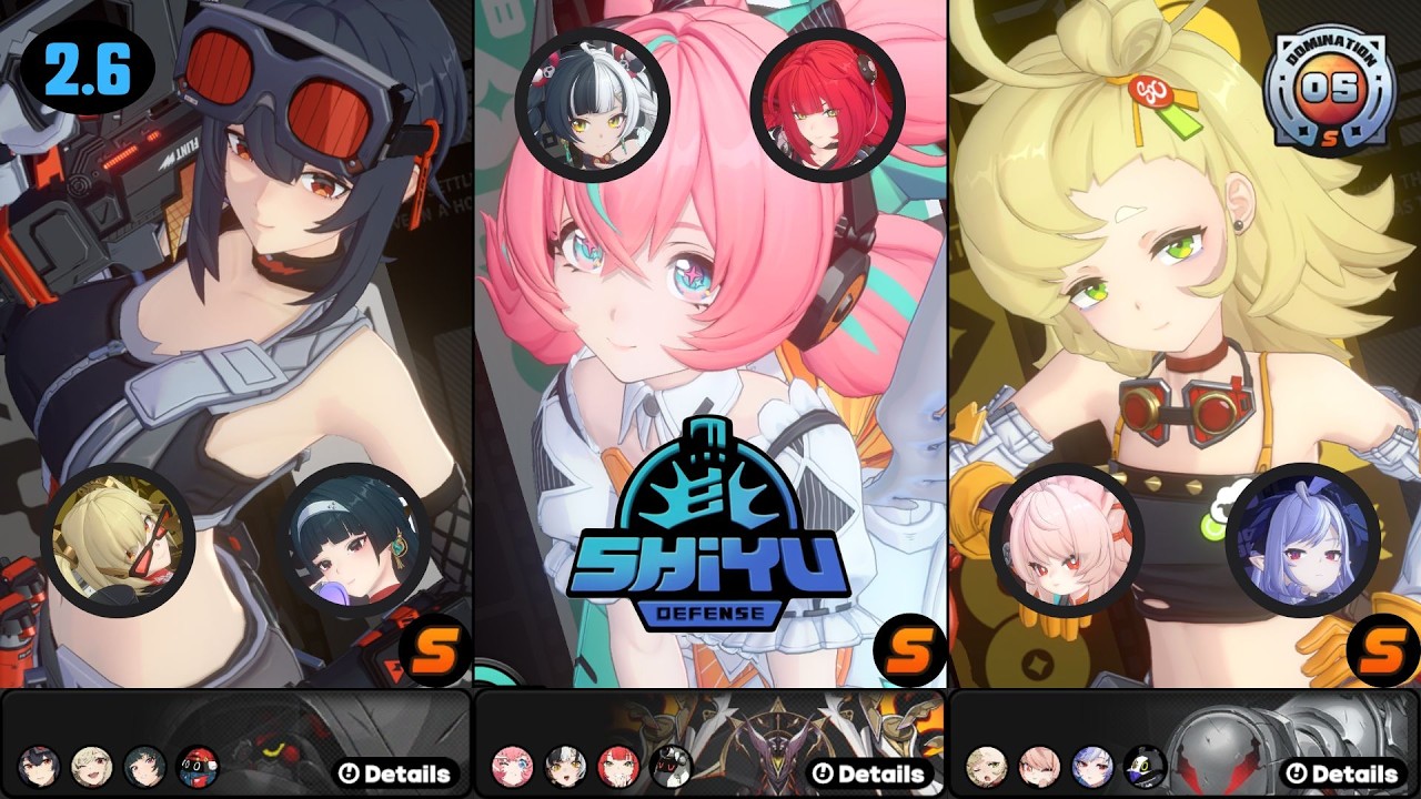 Shiyu Defense 5 | Grace x Burnice & Aria x Dialyn & Piper x Vivian | S | Zenless Zone Zero 2.6