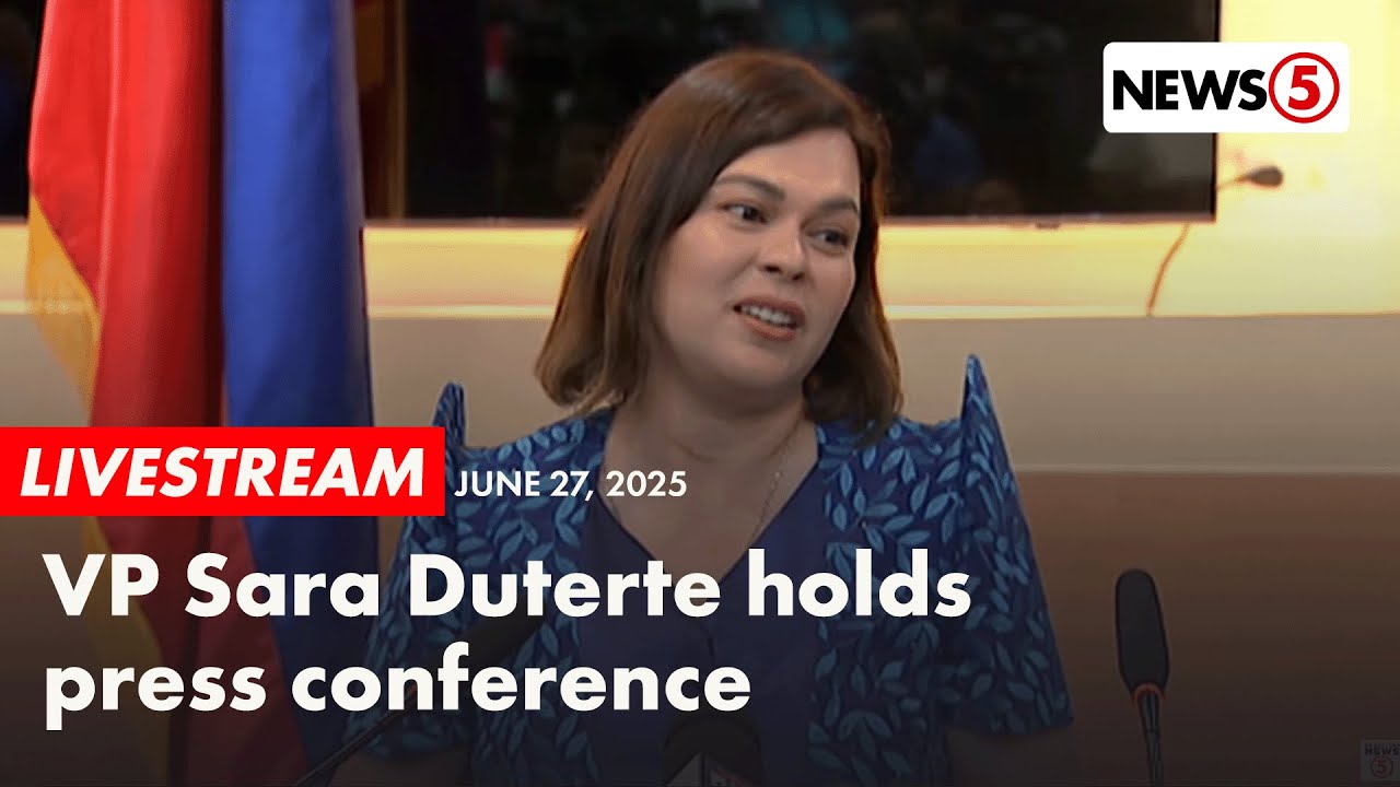 LIVE | Vice Pres. Sara Duterte holds press conference (June 27, 2025)